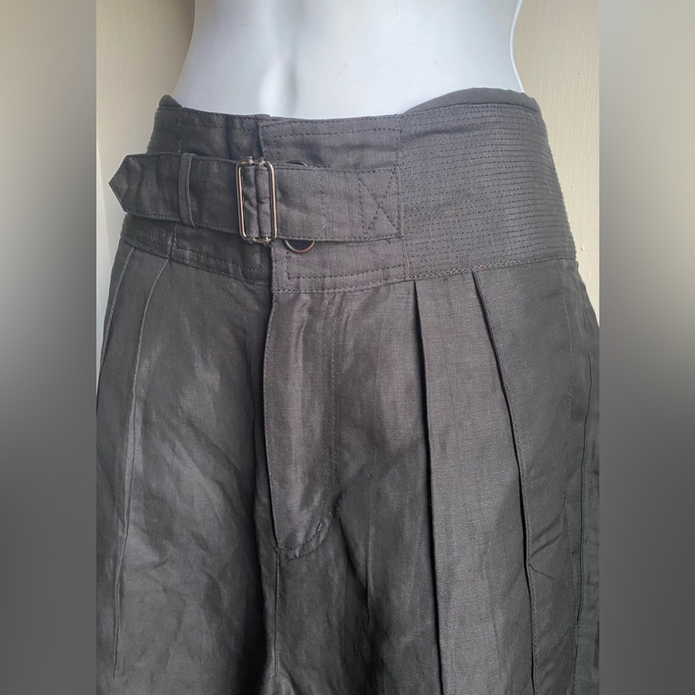 Nicholas K Dublin High Waisted Pant Black Silk Linen Sz 6 New with tag menswear